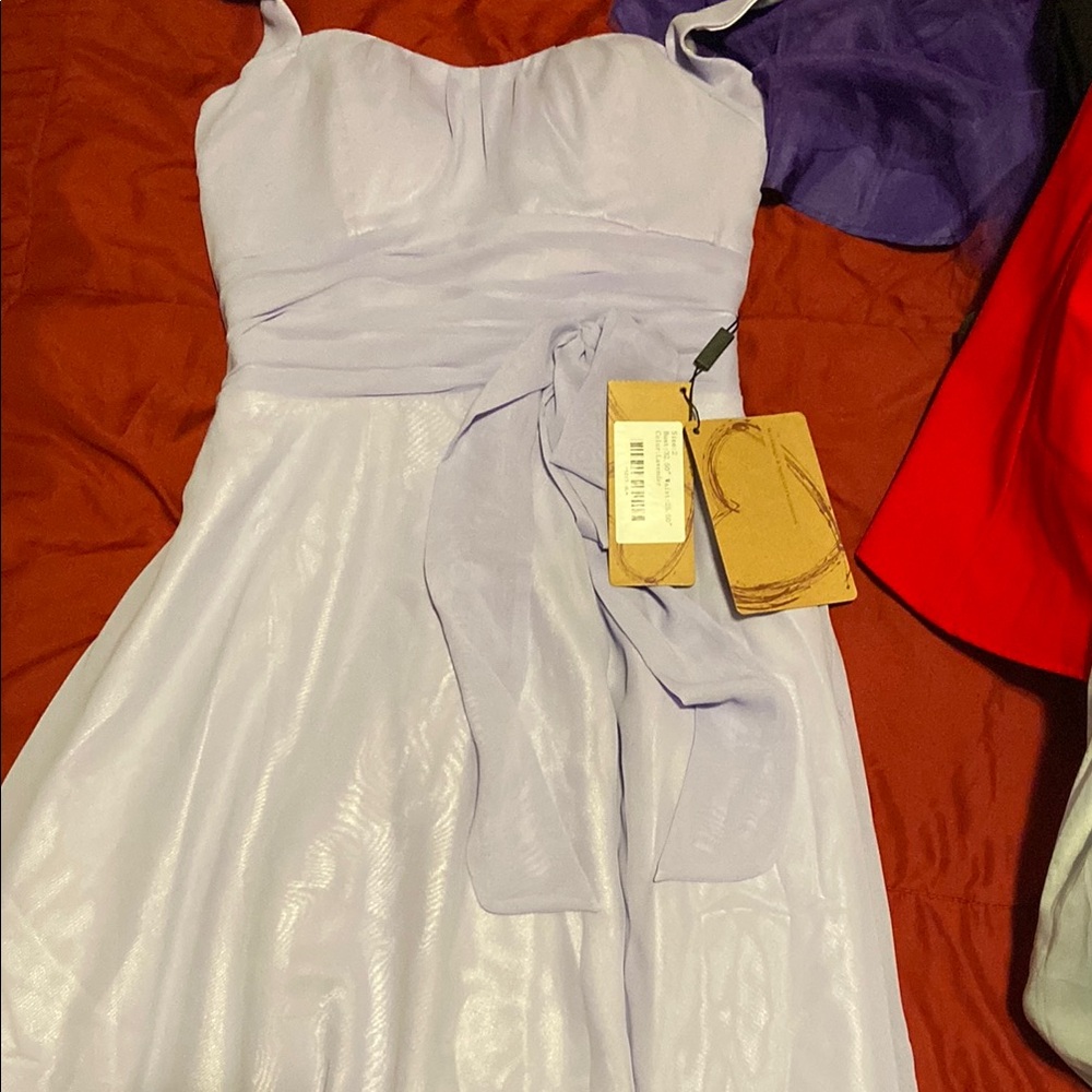Purple Ruched Tie Front Sundress for Weddings